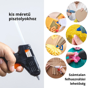 Ragasztópisztoly rúd betét 1kg 7mm x 27cm kicsi - kellékek & szerszámok - ragasztó - stift - Meska.hu