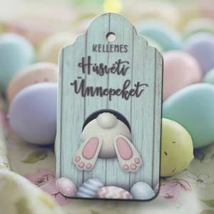 Nyomtatott fa tábla -Kellemes Húsvéti Ünnepeket 1 db (Húsvét) - kellékek & szerszámok - vegyes alapanyag - egyéb alapanyag - Meska.hu