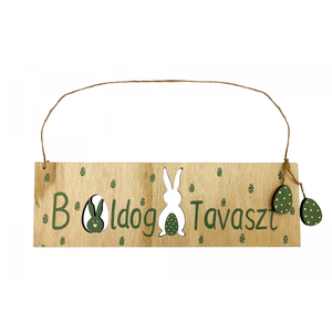Fa tábla Boldog Tavasz 30cm (Húsvét) - otthon & életmód - dekoráció - ajtó- és ablak dekoráció - ajtódísz & kopogtató - Meska.hu