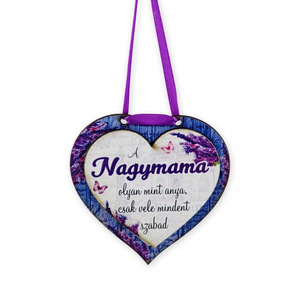 Hűtőmágnes akasztós Nagymama olyan, mint anya... levendulás 8,5cm (Anyák napja), Otthon & Életmód, Konyhafelszerelés, tálalás, Konyhai dekoráció, Hűtőmágnes, , MESKA