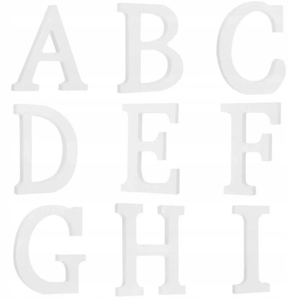 Fa betűk 3D Esküvőre 11 cm fehér (Asztali dekorációk és ültetés), Esküvő, Dekoráció, Tábla & Jelzés, , MESKA