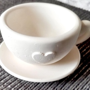 Csészike gipsz figura  Kézzel Készített Gipsz Dekoráció , Kellékek & szerszámok, Dekorációs kellékek, Figurák, Gipszöntés, Mindenmás, MESKA