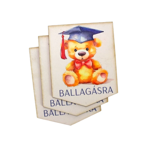 Nyomtatott dekorkarton - Ballagásra macis bookmark tábla 1db, DIY (Csináld magad), Egységcsomag, , MESKA