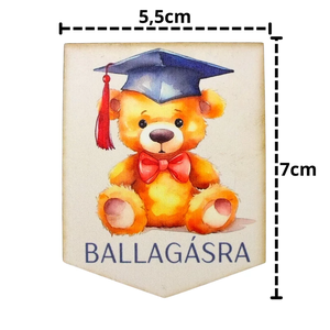 Nyomtatott dekorkarton - Ballagásra macis bookmark tábla 1db - diy (csináld magad) - egységcsomag - Meska.hu