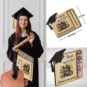 Nyomtatott fa - Diplomaosztó és ballagási pénztartó - kalappal 12,5x9,5cm - otthon & életmód - dekoráció - kép & falikép - táblakép - Meska.hu