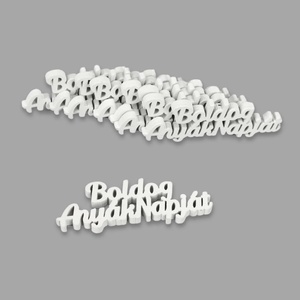 Natúr fa Boldog anyák napját felirat fehér 1db  - Meska.hu