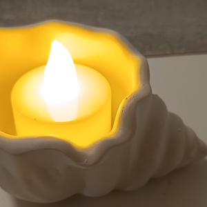 Kagyló mini dísz mécsestartó gipszből (Tárolók és ékszertartók) - kellékek & szerszámok - dekorációs kellékek - egyéb kellékek - Meska.hu