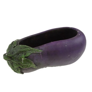 Kaspó kő padlizsán 23.3x11.6x8.9cm lila, Otthon & Életmód, Dekoráció, Virágdísz és tartó, Cserép & Kaspó, Agyagozás, MESKA