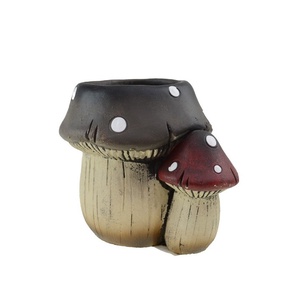 Kaspó kő gomba 15.6x12.5x12.6cm szürke, Otthon & Életmód, Dekoráció, Virágdísz és tartó, Cserép & Kaspó, , MESKA