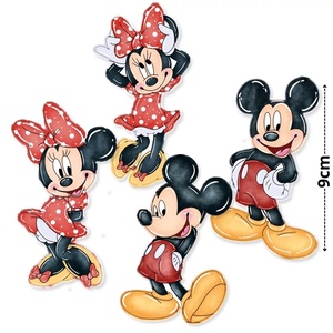 Nyomtatott dekorkarton - Mickey és Minnie - piros 4 féle 4db/csomag, Kellékek & szerszámok, Dekorációs kellékek, Egyéb kellékek, , MESKA