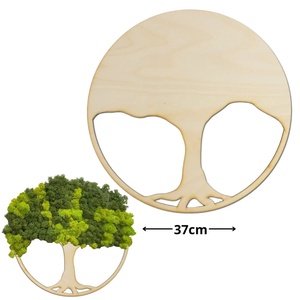 Natúr fa - Dekorálható DIY fa alap 37cm - karcsú fa gyökérzettel moha fa kép készítéshez alapanyag 1 db  - Meska.hu
