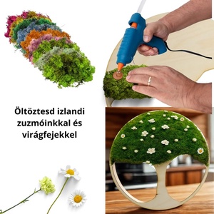 Natúr fa - Dekorálható DIY fa alap 37cm - karcsú fa gyökérzettel moha fa kép készítéshez alapanyag 1 db  - kellékek & szerszámok - fa - rétegelt lemez, fa alap - Meska.hu