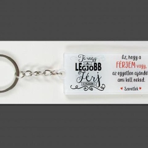 Kulcstartó Te vagy a legjobb Férj a Világon 7,5cm (Kulcstartók), Táska & Tok, Kulcstartó & Táskadísz, Kulcstartó, Fémmegmunkálás, MESKA