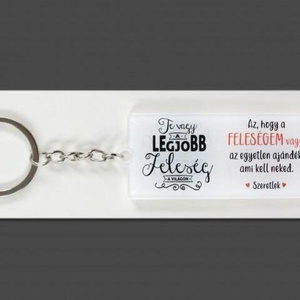Te vagy a legjobb feleség a világon 7,5 cm (Kulcstartók), Táska & Tok, Kulcstartó & Táskadísz, Kulcstartó, Fémmegmunkálás, MESKA
