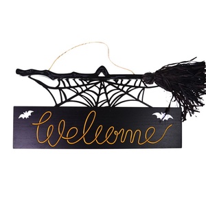 Dekoráció fa bosziseprűs 52x3x22,5cm LED-es fekete (Halloween dekorációk és díszek), Otthon & Életmód, Dekoráció, Ajtó- és ablak dekoráció, Ajtódísz & Kopogtató, , MESKA