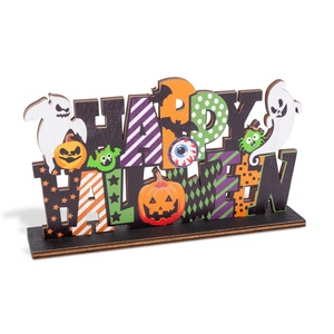 Halloween-i polc dekoráció fából - (Halloween dekorációk és díszek), Otthon & Életmód, Dekoráció, Halloween, Halloweeni asztaldísz, , MESKA