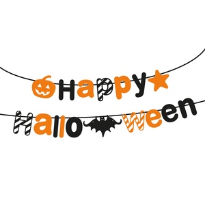 Halloween-i papír girland - Happy Halloween felirat - 3,5 m, Otthon & Életmód, Dekoráció, Halloween, Halloweeni ajtódíszek és ablakdíszek, , MESKA