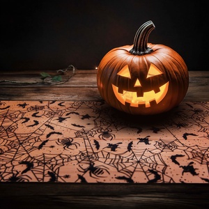Asztalterítő futó - halloween-i motívumokkal - 180 x 28 cm - otthon & életmód - dekoráció - halloween - halloweeni asztaldísz - Meska.hu