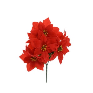 Selyemvirág mikulásvirág csokor 30CM 7fej piros (Selyemvirágok), Karácsony, Adventi díszek, Adventi koszorú, , MESKA