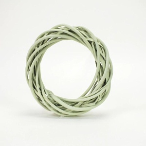 Vessző koszorú pasztell zöld 20cm (Koszorúk és alapok) - kellékek & szerszámok - dekorációs kellékek - koszorú, koszorúalap - Meska.hu