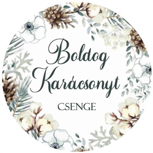 Karácsonyi matrica - Egyedi szöveggel ellátott személyre szabott- fehér karácsony (Egyedi karácsonyi ajándékok), Karácsony, Karácsonyi ajándékozás, Karácsonyi képeslap, üdvözlőlap, ajándékkísérő, Papírművészet, MESKA