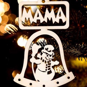 Karácsonyi Díszgömb -  Csengő  Karácsonyfa dísz  Karácsonyi ajándék (Egyedi karácsonyi ajándékok) - karácsony - karácsonyi lakásdekoráció - karácsonyi lakásdíszek - Meska.hu