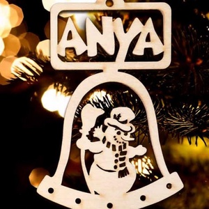 Karácsonyi Díszgömb -  Csengő  Karácsonyfa dísz  Karácsonyi ajándék (Egyedi karácsonyi ajándékok) - karácsony - karácsonyi lakásdekoráció - karácsonyi lakásdíszek - Meska.hu