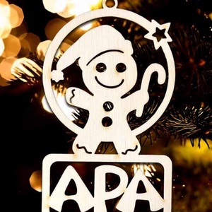 Karácsonyi Díszgömb - Tesó Mézi  Karácsonyfa dísz  Karácsonyi ajándék (Egyedi karácsonyi ajándékok), Karácsony, Karácsonyi lakásdekoráció, Karácsonyfadíszek, Famegmunkálás, MESKA