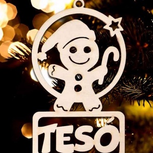 Karácsonyi Díszgömb - Tesó Mézi  Karácsonyfa dísz  Karácsonyi ajándék (Egyedi karácsonyi ajándékok) - karácsony - karácsonyi lakásdekoráció - karácsonyfadíszek - Meska.hu