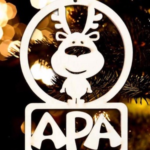 Karácsonyi Díszgömb - Rénszarvas  Karácsonyfa dísz  Karácsonyi ajándék (Egyedi karácsonyi ajándékok), Karácsony, Karácsonyi lakásdekoráció, Karácsonyi ajtódíszek, Famegmunkálás, MESKA