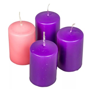 Adventi gyertya matt lila-rózsaszín 40x60mm (db ár) 4db/csom (ADVENTI GYERTYÁK), DIY (Csináld magad), Egységcsomag, Gyertya-, mécseskészítés, MESKA