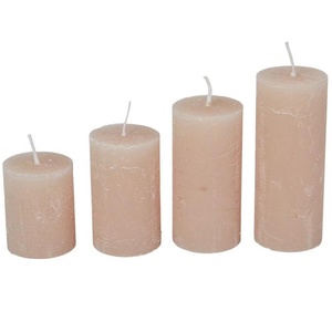 Rusztikus 40mm-es lépcsős henger gyertya világos bézs (csom ár) (ADVENTI GYERTYÁK), DIY (Csináld magad), Egységcsomag, Gyertya-, mécseskészítés, MESKA