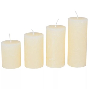 Rusztikus 40mm-es lépcsős henger gyertya Krém (csom ár) (ADVENTI GYERTYÁK) - Meska.hu