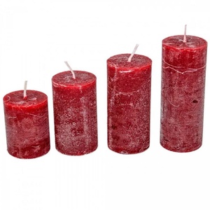 Rusztikus 40mm-es lépcsős henger gyertya Bordó (csom ár) (ADVENTI GYERTYÁK) - Meska.hu