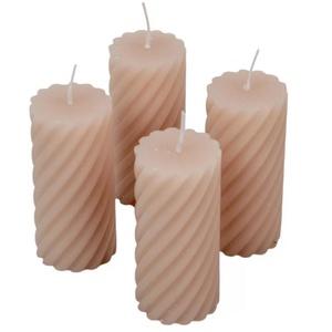 Kontúrozott csavart henger gyertya 55x100mm v.bézs 4db/csom (db ár) (ADVENTI GYERTYÁK), DIY (Csináld magad), Egységcsomag, Gyertya-, mécseskészítés, MESKA