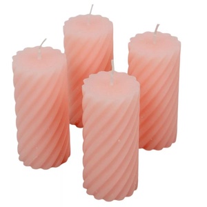 Kontúrozott csavart henger gyertya 55x100mm púder 4db/csom (db ár) (ADVENTI GYERTYÁK), DIY (Csináld magad), Egységcsomag, Gyertya-, mécseskészítés, MESKA
