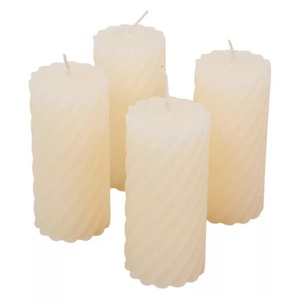 Kontúrozott csavart henger gyertya 55x100mm ivory 4db/csom (db ár) (ADVENTI GYERTYÁK), DIY (Csináld magad), Egységcsomag, Gyertya-, mécseskészítés, MESKA