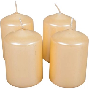 Metál henger gyertya 50x75mm púder 1db (ADVENTI GYERTYÁK) - Meska.hu