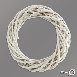 Vessző koszorú fehér 35cm (Koszorúk és alapok), Kellékek & szerszámok, Dekorációs kellékek, Koszorú, koszorúalap, Famegmunkálás, MESKA