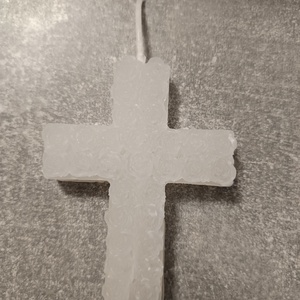 Kereszt rózsa motívumokkal 1db szín választható - otthon & életmód - gyertya, illat, aroma - gyertya - Meska.hu