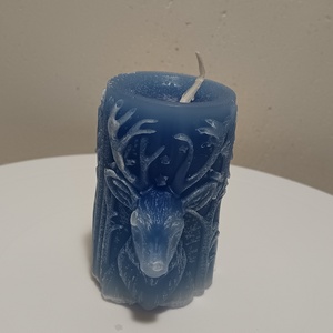 szarvasos öntött gyertya kézműves 1db , Otthon & Életmód, Gyertya, illat, aroma, Gyertya, Gyertya-, mécseskészítés, MESKA