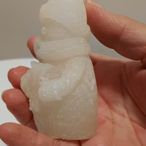 Hóember kézműves gyertya  kedves téli dekor, ünnepi hangulat egy pillanat alatt 1db - kellékek & szerszámok - dekorációs kellékek - dekorációs gyertya - Meska.hu