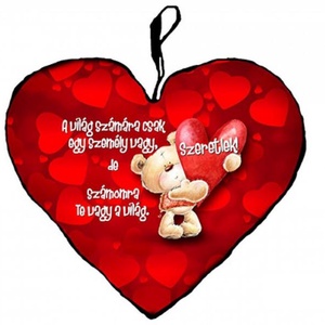 Szerelmes Ajándék - Valentin Napi Ajándék - A világ számára - Nagy Szív Párna (Párnák és takarók), Otthon & Életmód, Lakástextil, Párna & Párnahuzat, Díszpárna (belsővel együtt), Mindenmás, MESKA
