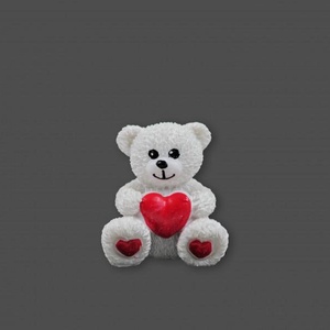 Fehér maci szívvel 5,5cm polirezin Bálint napra Valentin nap, Esküvő, Dekoráció, Asztaldísz, Mindenmás, MESKA