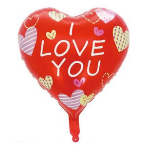 I Love You feliratos - Szív formájú piros, nagy szív mintás - Fólia Lufi - 45cm - Léggömb - Szerelmes Lufi - Szerelmes A - Meska.hu
