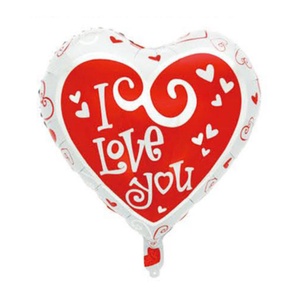 I Love You feliratos - Szív formájú fehér kerettel - Fólia Lufi - 45cm - Léggömb - Szerelmes Lufi - Szerelmes Ajándék (F, Otthon & Életmód, Dekoráció, Ajtó- és ablak dekoráció, Ablakdísz, Mindenmás, MESKA
