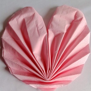 Szív tissue hajtogatott szalvéta 1db (Tissue hajtogatott szalvéták), Kellékek & szerszámok, Papír, Szalvéta, Decoupage, transzfer és szalvétatechnika, MESKA