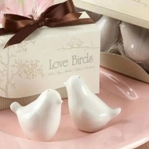 Szerelmes madarak só és borsszoró (Só és borsszórók), Esküvő, Dekoráció, Tálalás, Kerámia, MESKA