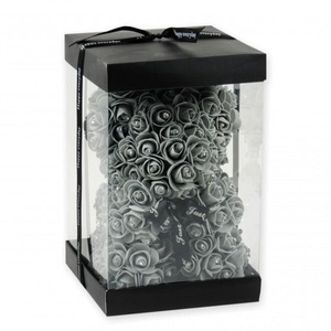 Virágmaci szürke strasszos díszdobozban 24cm (Valentin napi ajándékok) - Meska.hu