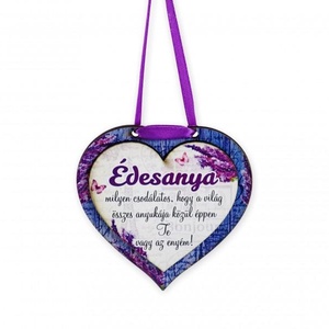 Hűtőmágnes akasztós Édesanya milyen csodálatos... levendulás 8,5cm, Otthon & Életmód, Konyhafelszerelés, tálalás, Konyhai dekoráció, Hűtőmágnes, , MESKA